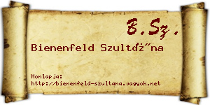 Bienenfeld Szultána névjegykártya